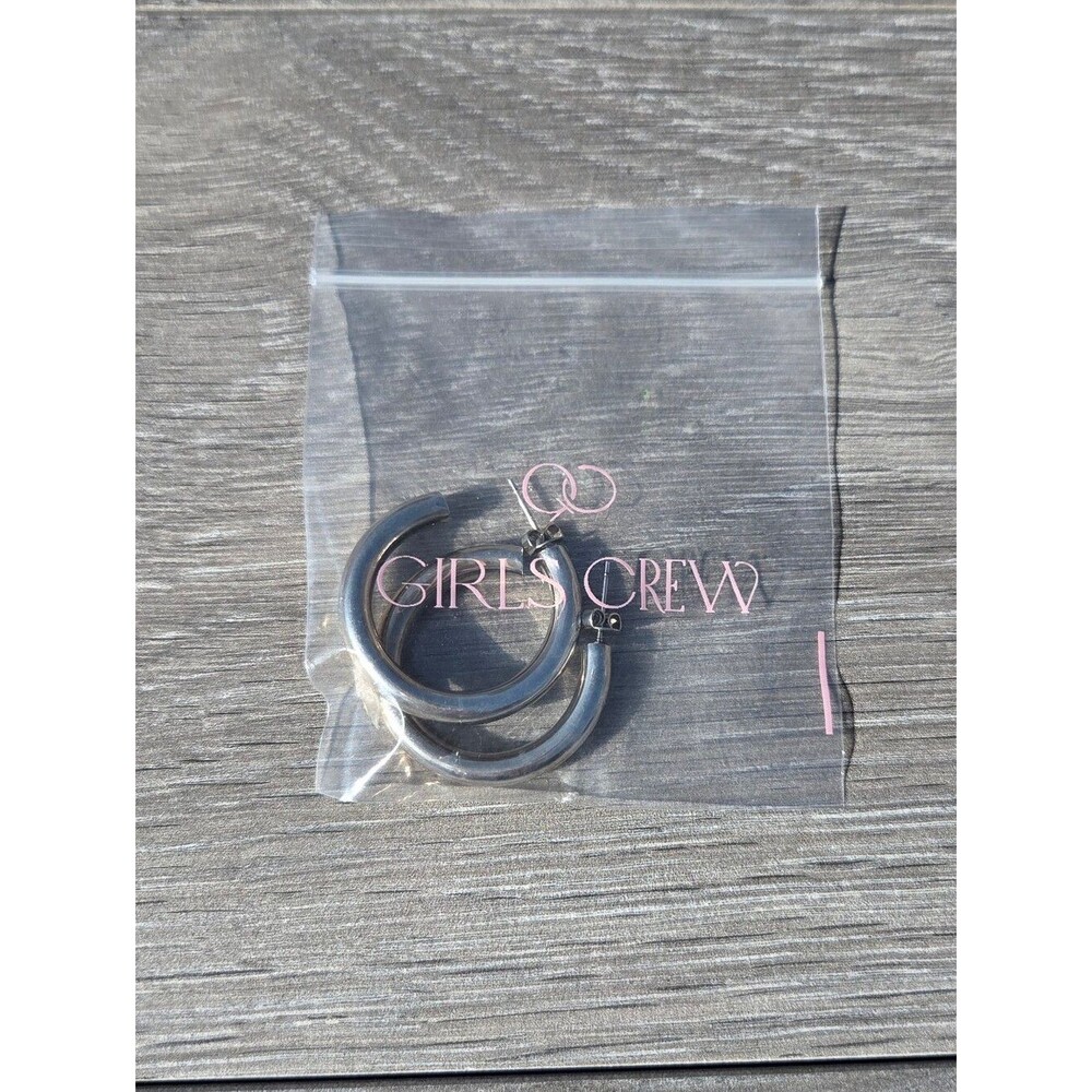 Girls Crew Sparklers Hollow Hoops